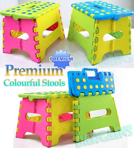 Small Folding Step Stool Multi Purpose Home Kitchen Foldable Fold Up Stepstool